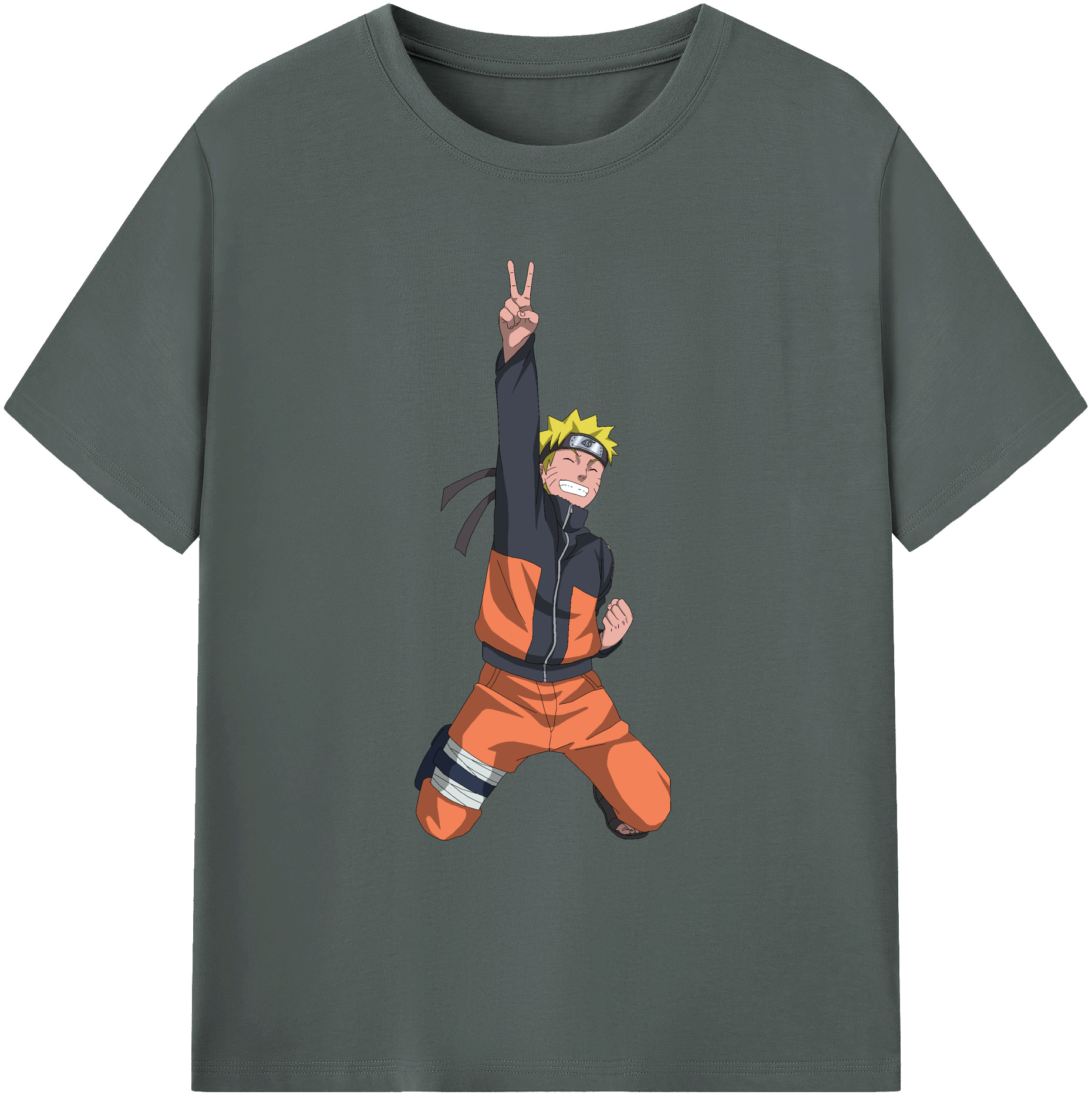 （画像用） NARUTO -ナルト- うずまき ナルト Uzumaki Naruto 綿100％ メンズ半袖Tシャツ｜肌触りやわらか＆通気性